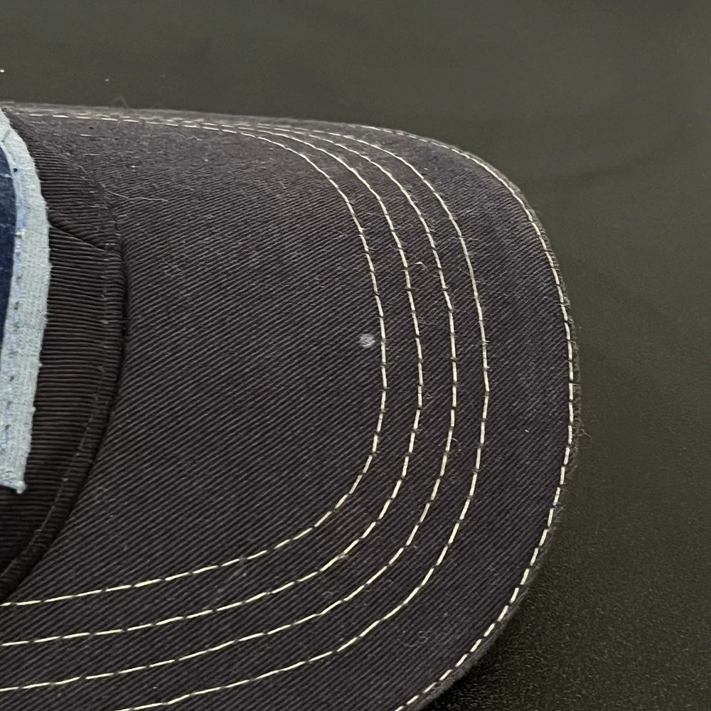 Colorado State Trucker Hat Cap Snapback One Size Blue Beige Denim Style Cobra